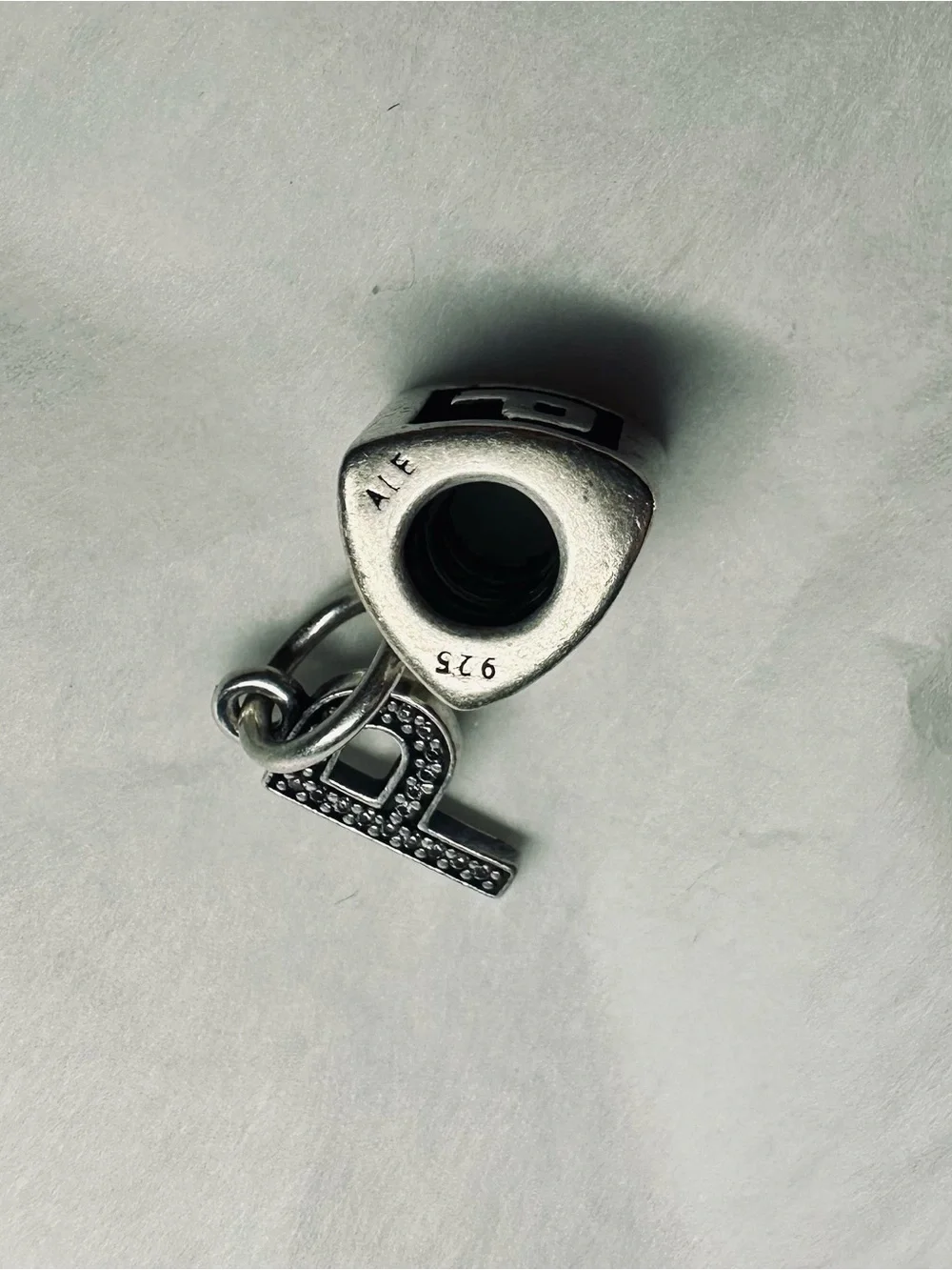 Pandora Sterling Silver Letter P Charm Bundle | Pavé Initial Pendant & Alphabet